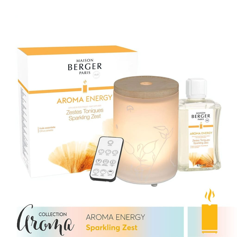 MAISON BERGER - Bộ Máy Xông Tinh Dầu Hương Aroma Energy - 2 Món