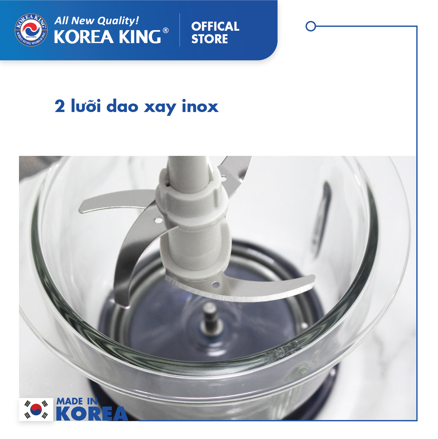 Hình ảnh Máy xay thịt Korea King 1.5L  PMC-15B/R/G - Hàng chính hãng