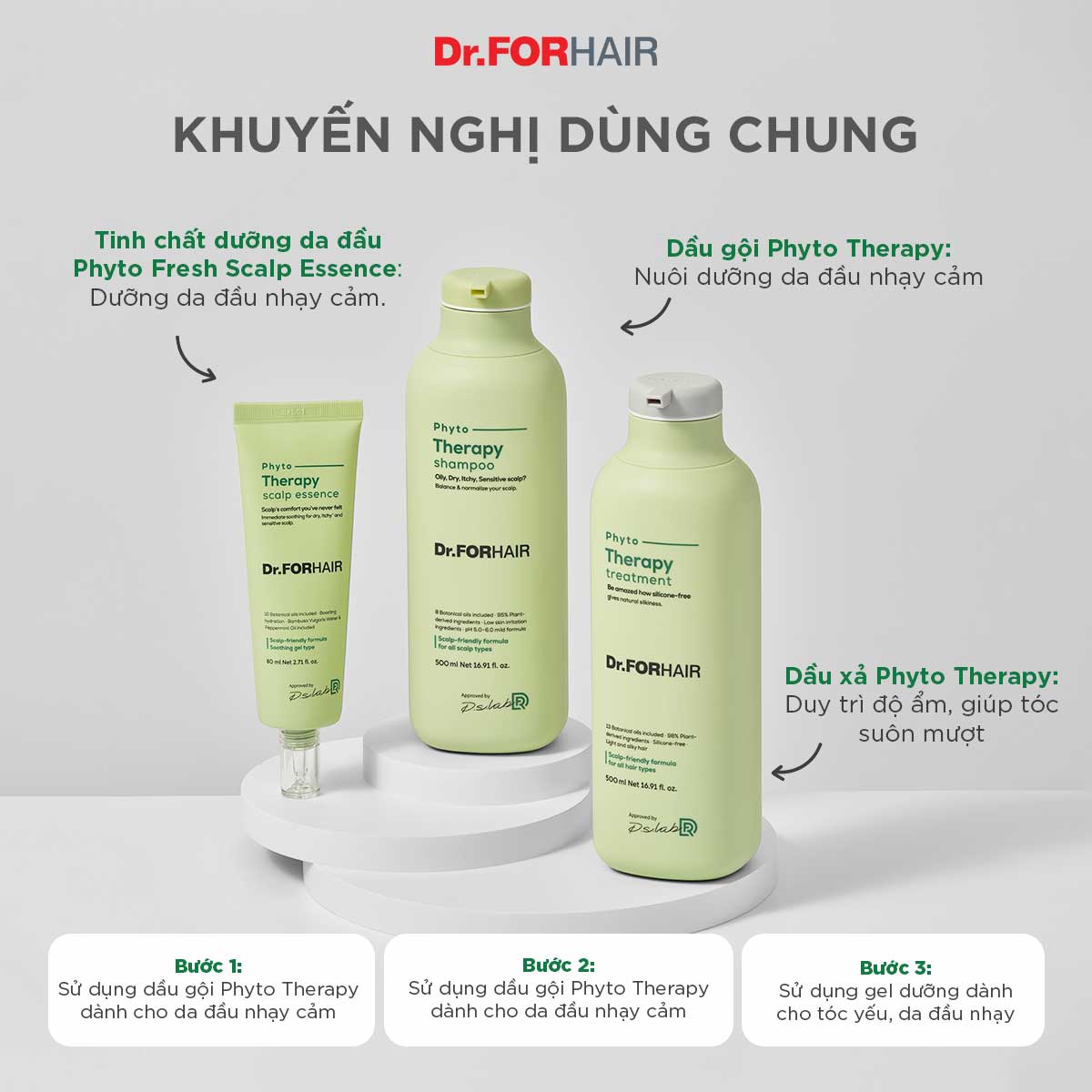 Tinh chất dưỡng da đầu nhạy cảm Dr.FORHAIR Phyto Therapy Scalp Essence
