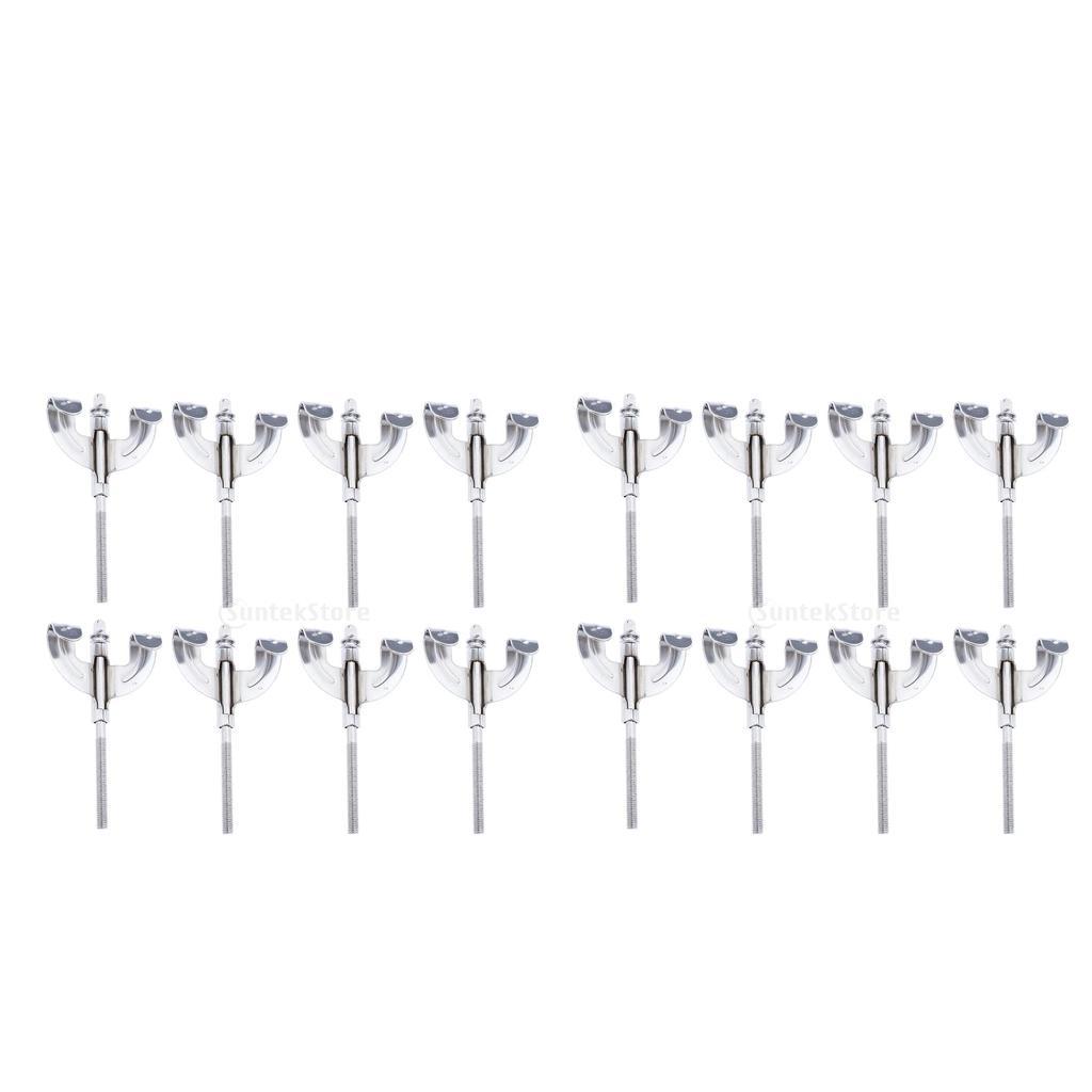 16x Durable Bass Drum Claws + Tension Rods for Drum Mount Repair Accessories