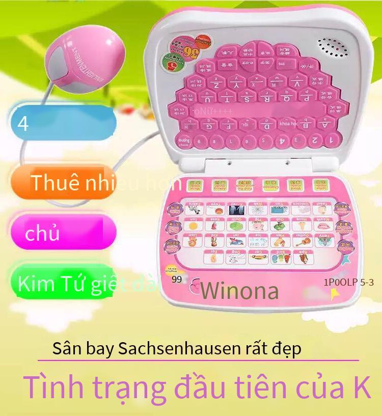 Giao hàng nhanh em bé mới học tiếng Trung và tiếng Anh máy học hoạt hình giáo dục sớm đa chức năng có chuột máy tính giáo dục đọc điểm cho trẻ em