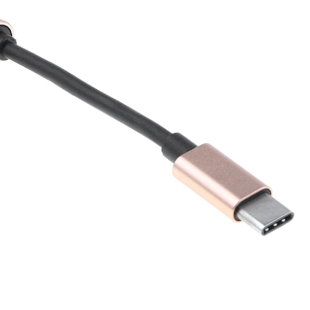 2-5pack Type C to 3.5mm Headphone Audio Adapter and USB-C Charging Cable Rose