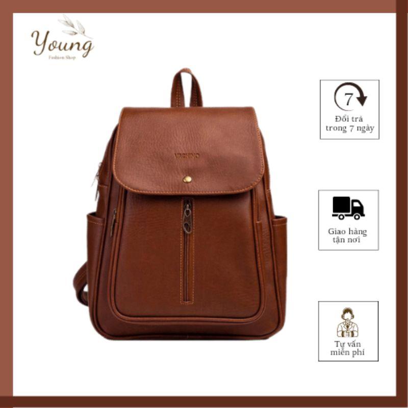 Balo Da Nữ Mini VACHINO BG001 phối kéo cỡ lớn