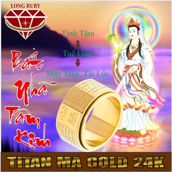 NHẪN BÁT NHÃ TÂM KINH MẠ VÀNG - PTN027X