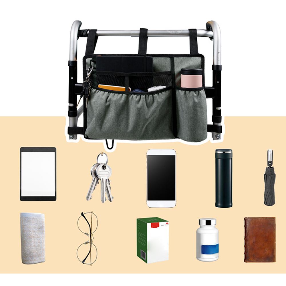 Túi đựng đồ hỗ trợ đi Xe lăn Thiết kế có sức chứa lớn quai đeo chắc chắn bằng vải Oxford chất lượng cao