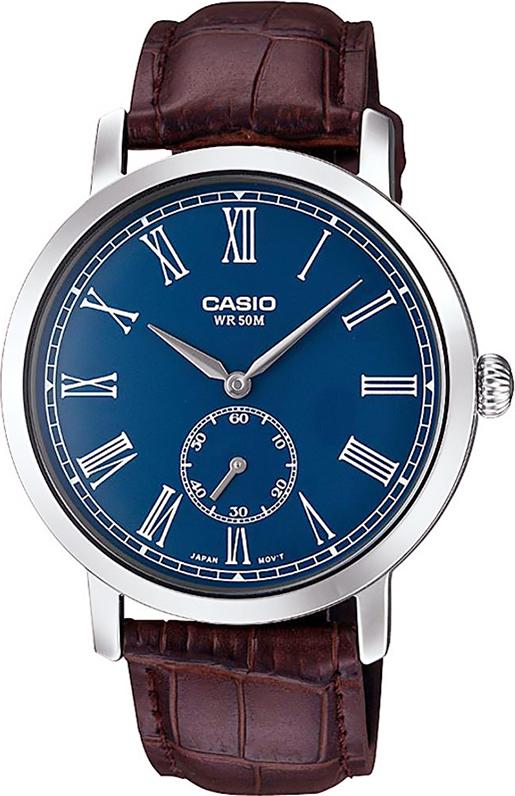 Đồng hồ Nam Casio dây Da kính Cứng MTP-E150L-2BVDF