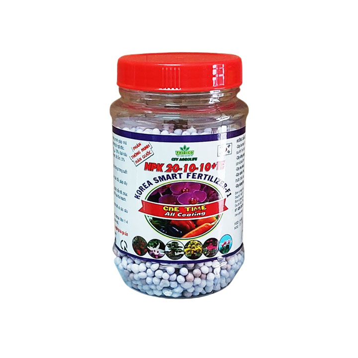 Phân npk hàn quốc 20-10-10+TE, phân bón cây cảnh, kiểng bonsai, hoa lan, rau màu (hũ 150g)