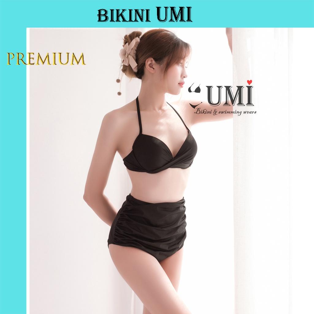 BIKINI 2 MẢNH ÁO GỌNG KHÔNG NƠ QUẦN CẠP CAO NHIỀU MÀU SẮC BIKINI UMI