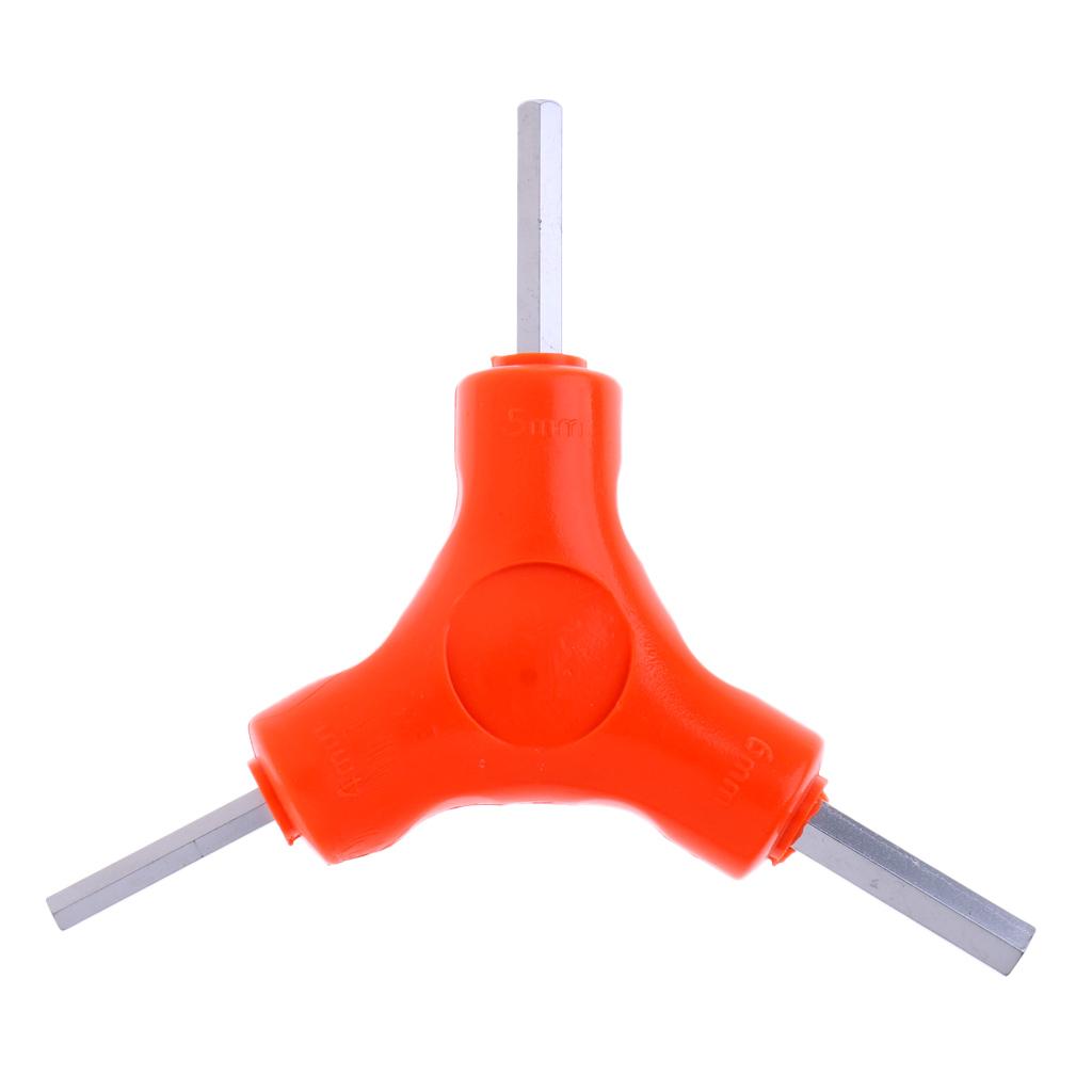 Multi-function Bike Bicycle Repair Tool 3 Way Hex Wrench Tool Size 4mm 5mm 6mm