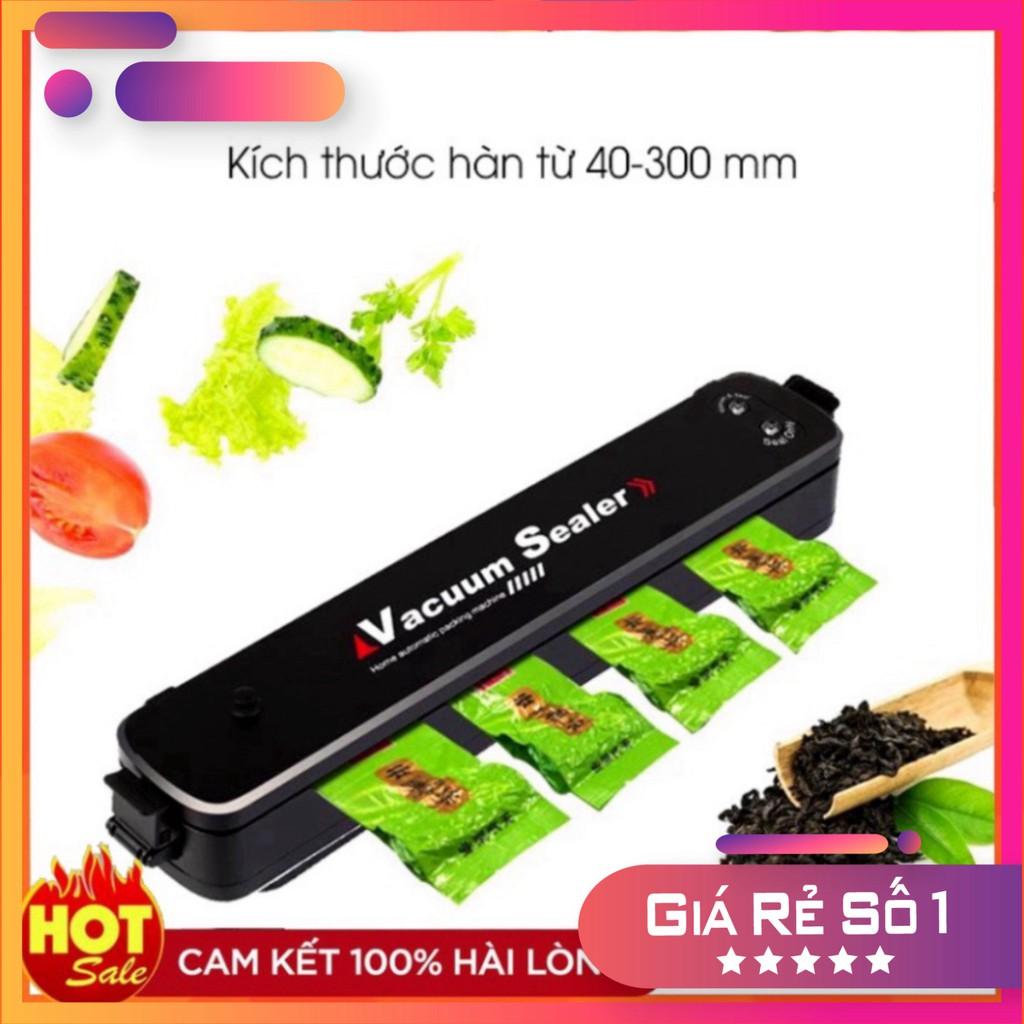 Máy Hút Chân Không Thực Phẩm Kèm Hàn Miệng Túi Vacuum Sealer ( tặng 10 túi hút ) BBZ Store