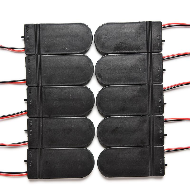 5/10 chiếc CR2032 Nút Đồng xu Cell Ổ cắm pin Hộp đựng Vỏ có công tắc BẬT/TẮT Hộp lưu trữ pin 3V x2 6V Màu sắc: 5 Cái