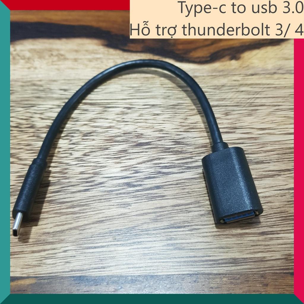 Cáp type-c ra usb 3.0 hỗ trợ thunderbolt 3/ 4 kết nối ổ cứng, usb tốc độ cao - Hồ Phạm