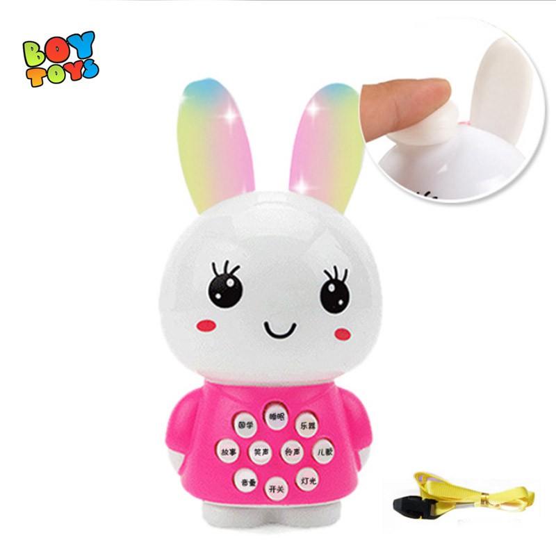 Thỏ xinh xắn có đèn và nhạc tai phát sáng dễ thương cho bé