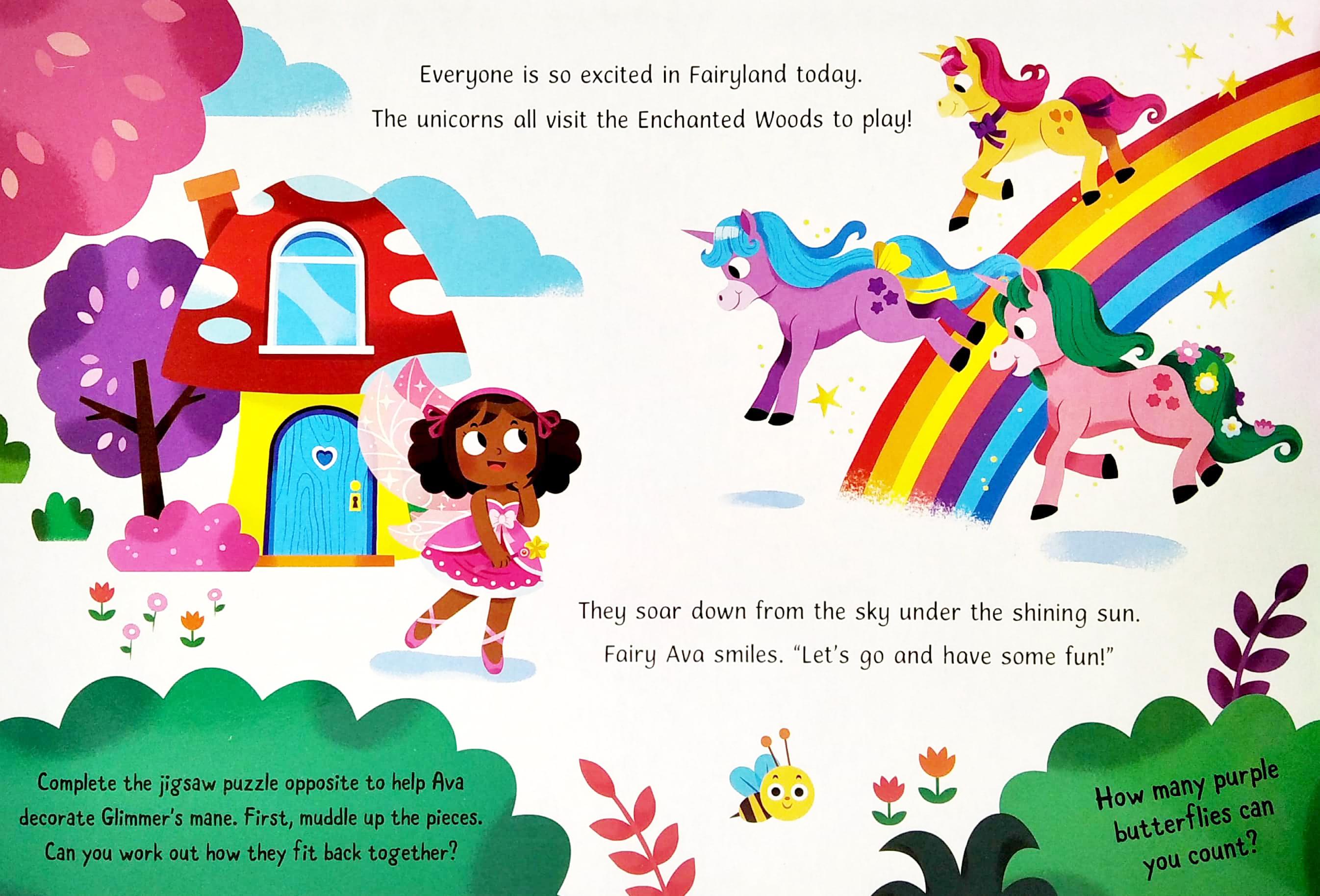 Jigsaw Book: Unicorns And Fairies