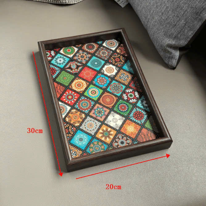 Khay Trà Gỗ Họa Tiết Mosaic Phong Cách Bohemian 30×20cm | Khay Đựng Ly Cốc Cao Cấp | Khay Decor Trang Trí Nhà Cửa -  HÀNG CHÍNH HÃNG MINIIN
