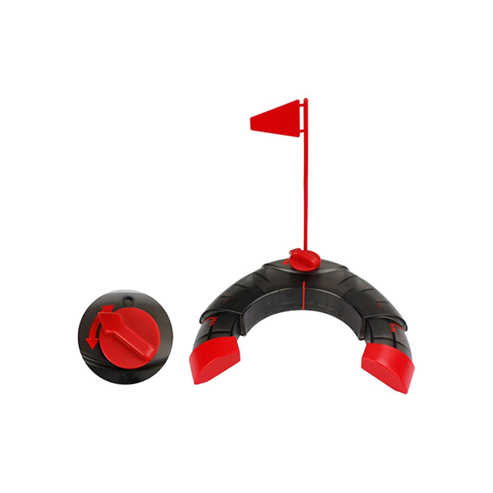 Golf Putting Cup and Flag Trainer Accessory Adjustable Size Golf Putt Cup