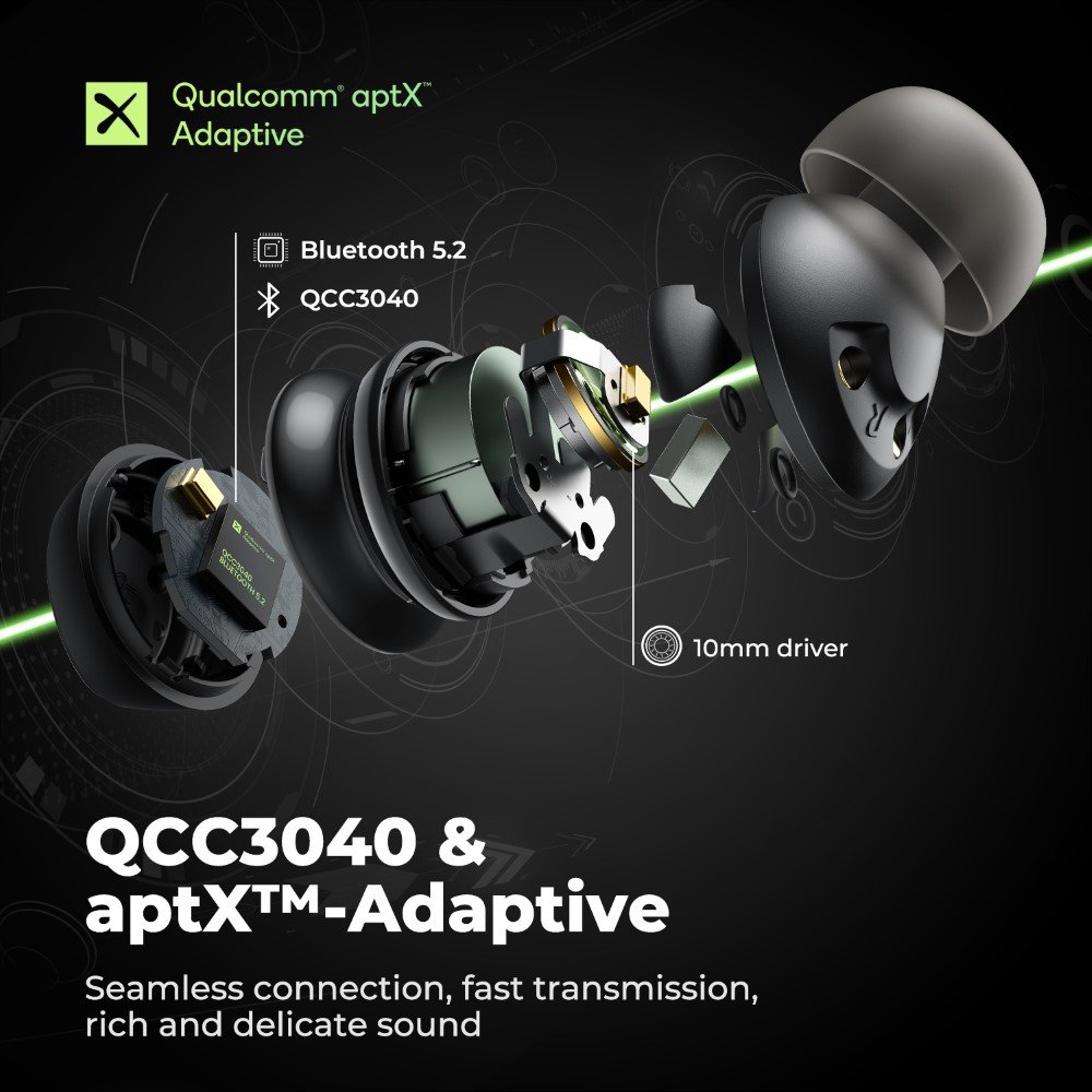 Tai Nghe Bluetooth 5.2 Soundpeats Mini Pro ️ Chống ồn chủ động (ANC) + Xuyên Âm ️ Game Mode ️ Chip QCC3040 ️ - Hàng nhập khẩu