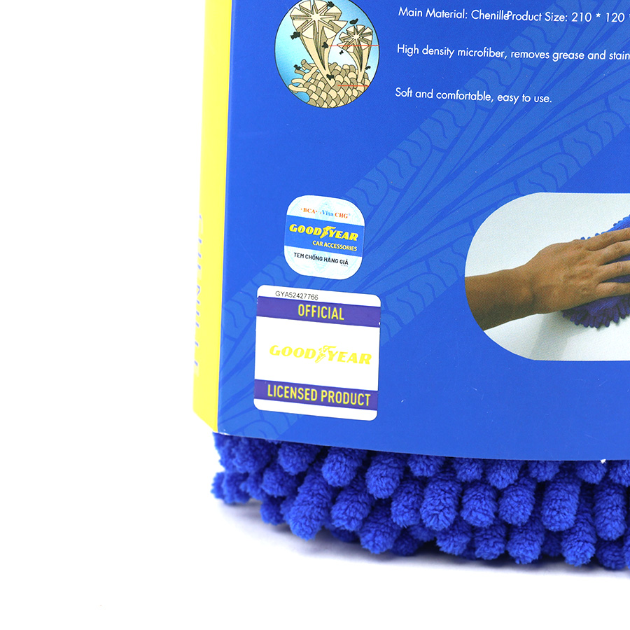 Miếng Bọt Biển Chenille Sợi Nhỏ Mềm San Hô Tiện Dụng Rửa Xe Máy, Ô tô, Lau Dọn Nội Thất GOODYEAR GY-2856 - Nhập Khẩu Chính Hãng