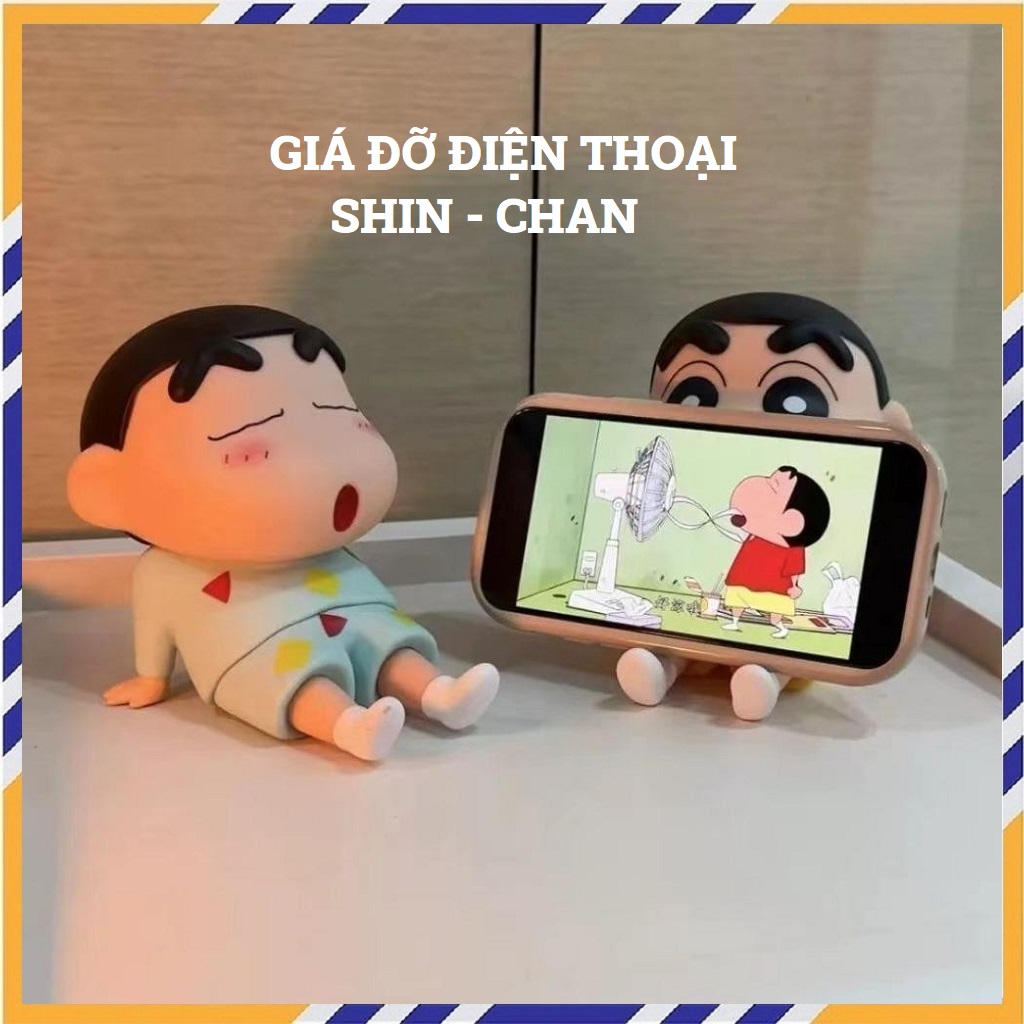 Giá Đỡ Điện Thoại Cute, Giá Để Điện Thoại Hình Shin - Chan, Trang Trí Bàn Làm Việc, Bàn Học - Hàng Chính Hãng