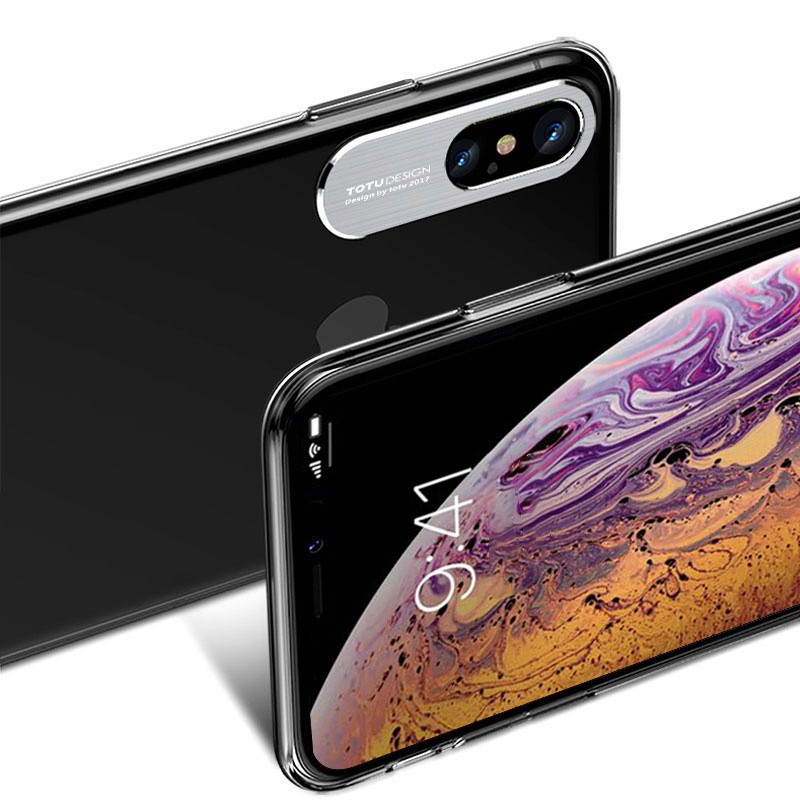 Ốp lưng chống sốc cho iPhone XS Max trang bị viền nhôm bảo vệ camera Hiệu Totu Sparkling - hàng chính hãng