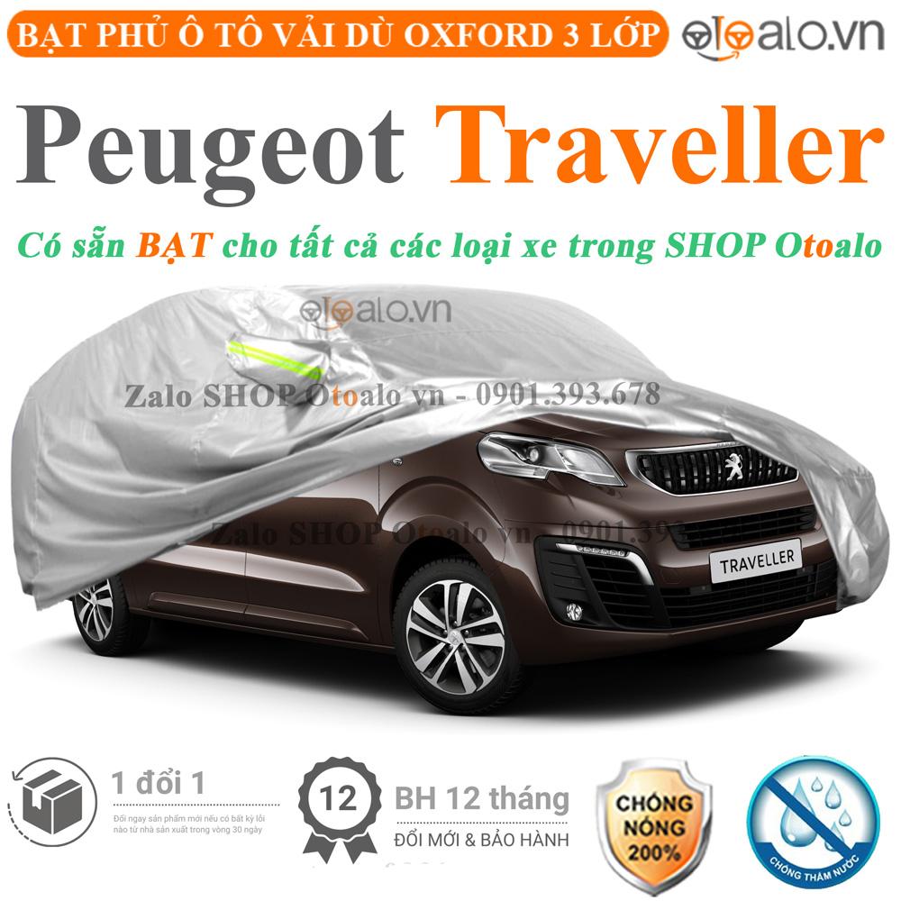 Bạt che phủ xe ô tô Peugeot Traveller vải dù 3 lớp CAO CẤP BPXOT - OTOALO