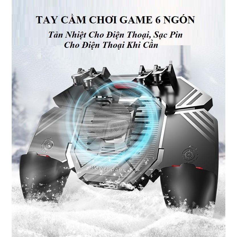 Tản Nhiệt Điện Thoại ️️ Tay Cầm Chơi Game 6 Ngón Tiện Lợi - Làm Mát Điện Thoại Nhanh Chóng AK-77