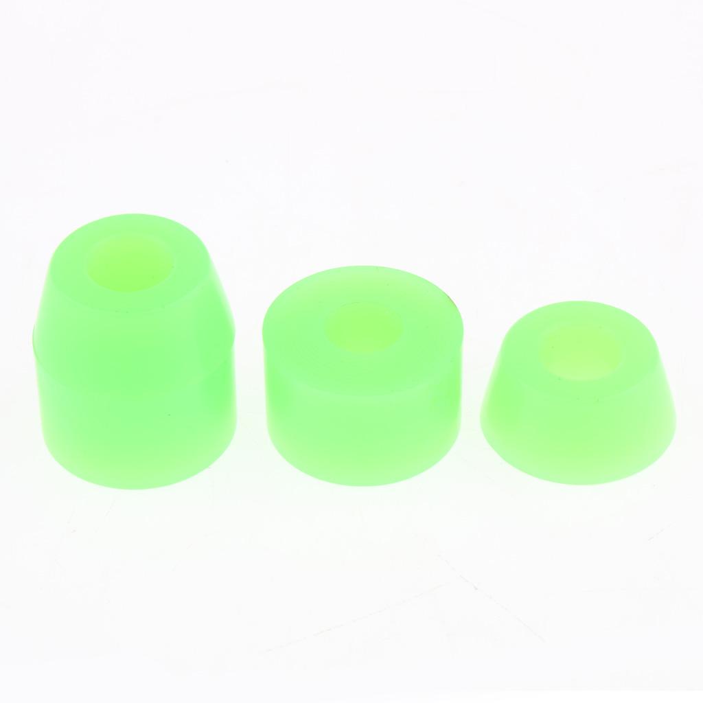 2xSkateboard Rebuild Kit Bushings Washers Cups for 2 Trucks 5in Green