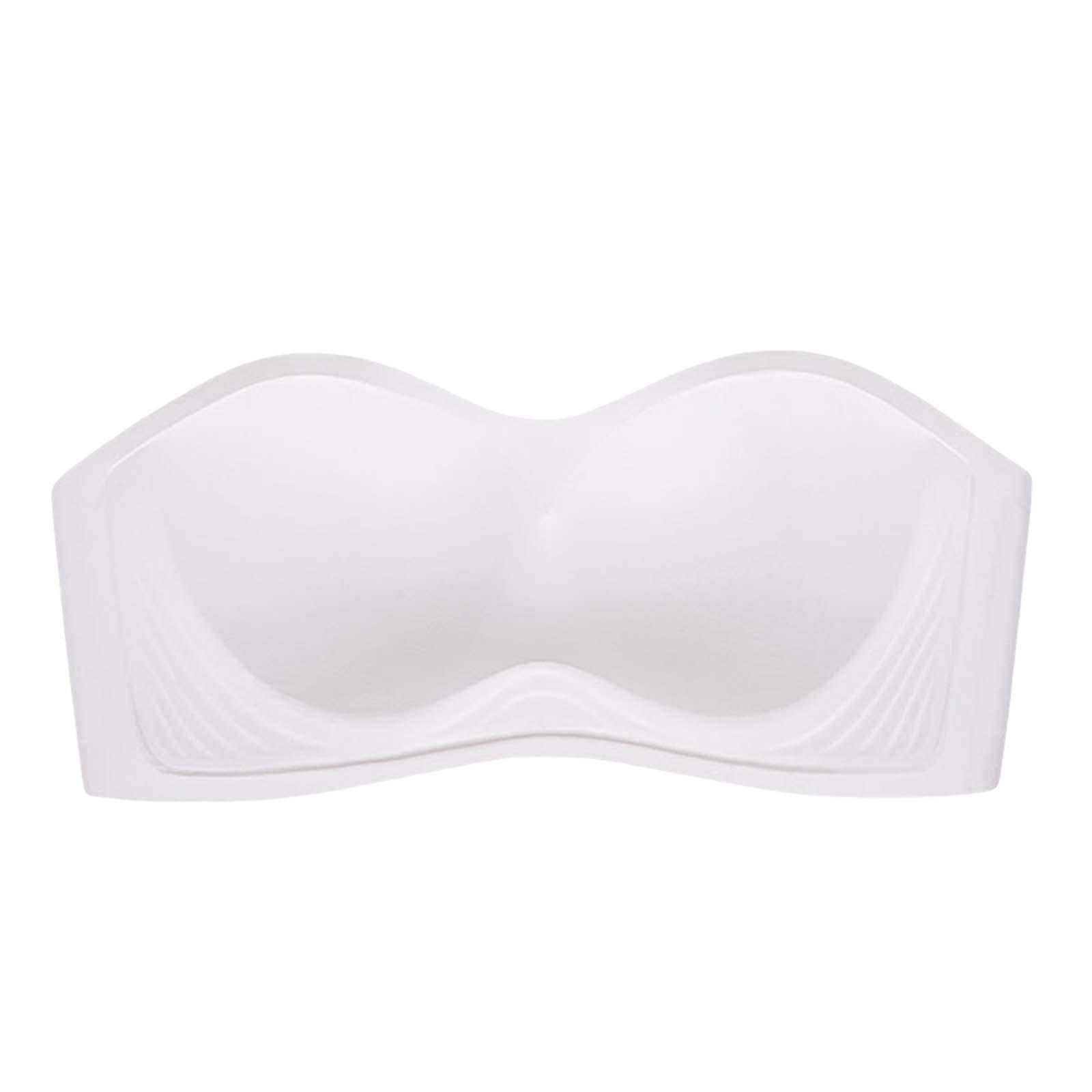 Women Strapless Bra Push up Bra with Transparent Strap Breast Lift Bra Underwear Seamless Invisible Bra Bralette Bra for Party Girl Everyday