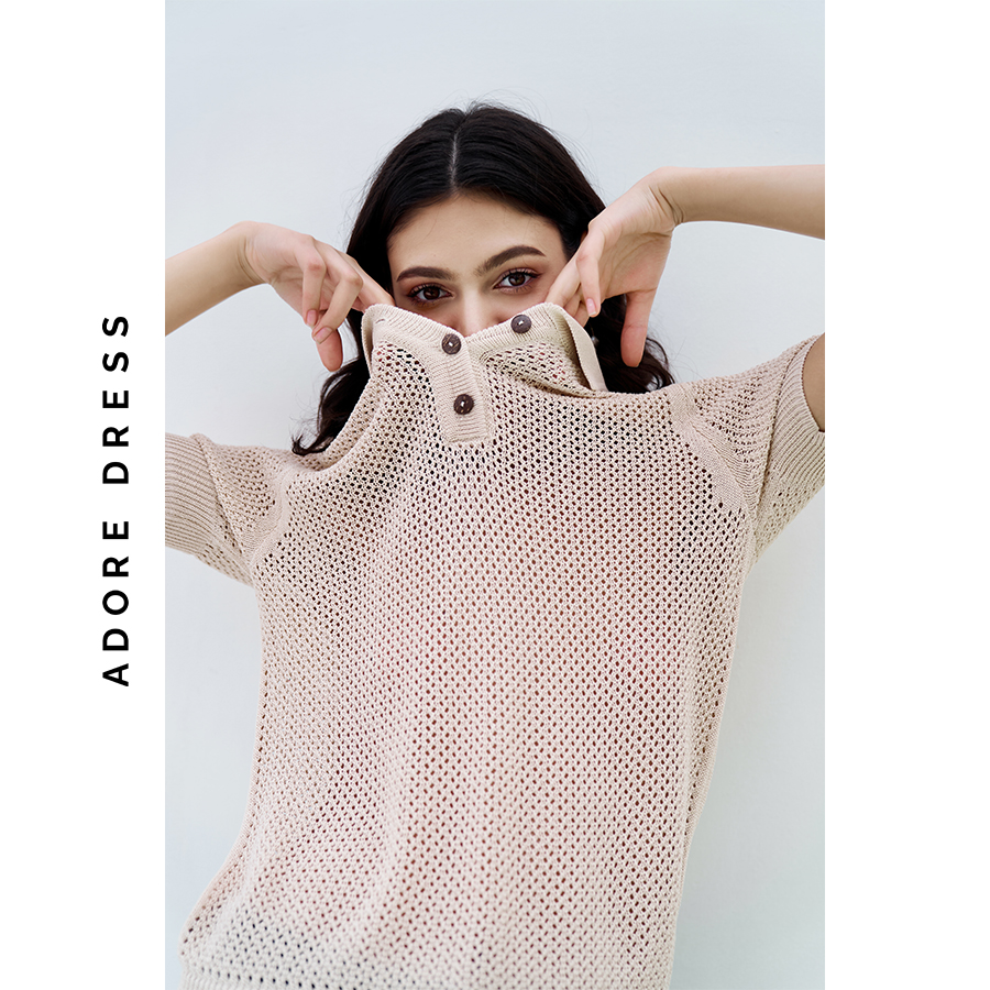 Áo Polo T-shirts len dệt 3 màu 313TS1002 ADORE DRESS