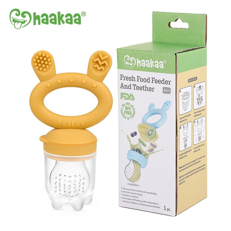 Túi nhai ăn dặm, chống hóc cho bé Haakaa. Chất liệu silicone cao cấp, an toàn. Không chứa BPA, PVC và phthalate