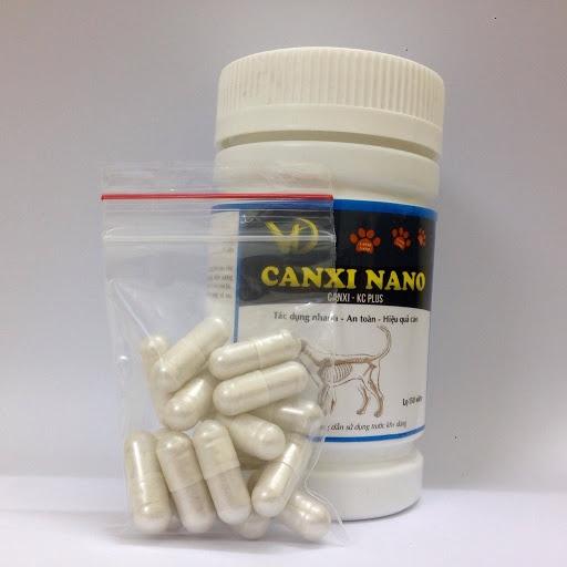 Canxi Nano cung cấp canxi cho chó, canxi cho mèo thiếu canxi, hỗ trợ tốt các trường hợp hạ bàn, cụp tai hộp 150 viên
