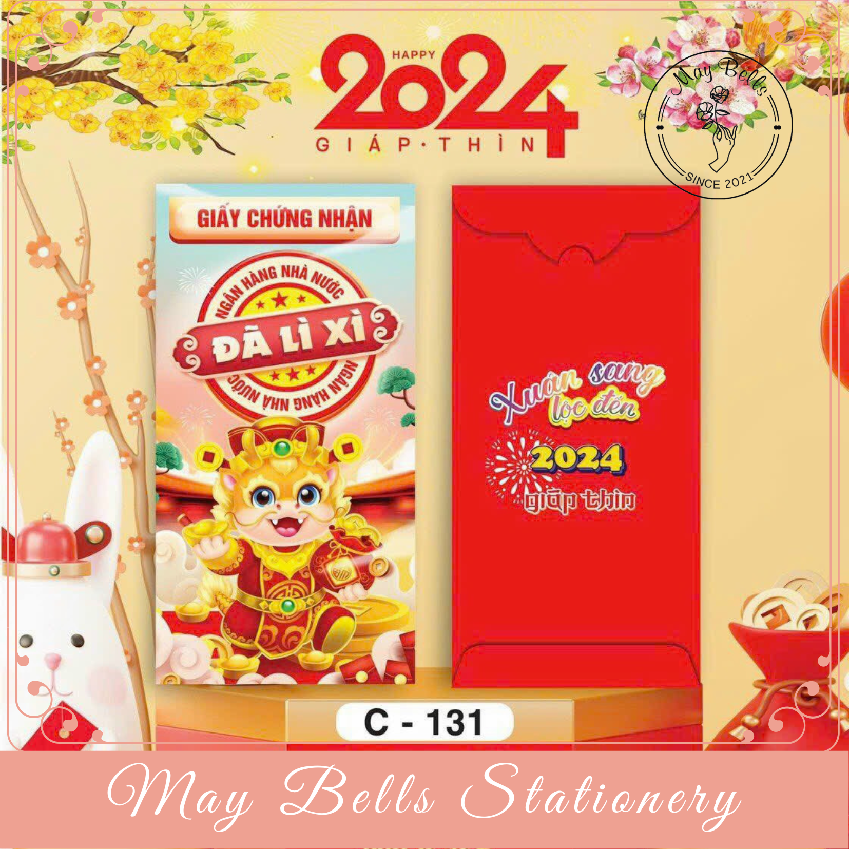 Bao Lì Xì Tết 2024 Giáp Thìn Mẫu HOT TREND Được Chọn Mẫu, Bao Lì Xì Mừng Tuổi Cao Cấp, Sang Trọng, Dễ Thương