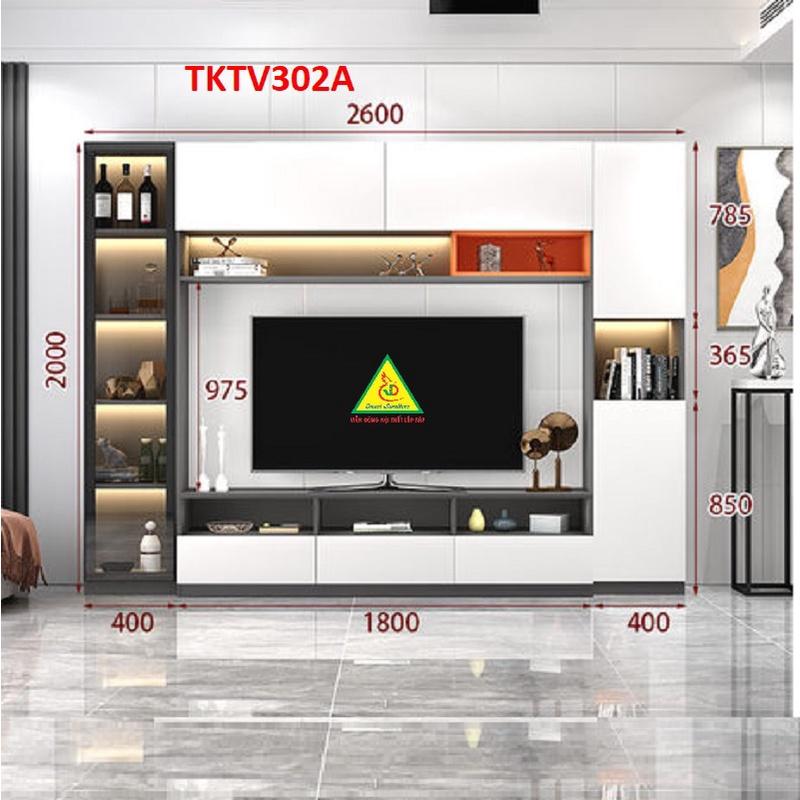Tủ kệ tivi trang trí phong cách hiện đại TKTV302 - Nội thất lắp ráp Viendong adv