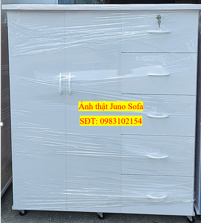 Tủ áo trẻ em nhựa loại tốt Jang Mi 1m05 x 1m2 x 45 cm - 2 cánh 5 ngăn