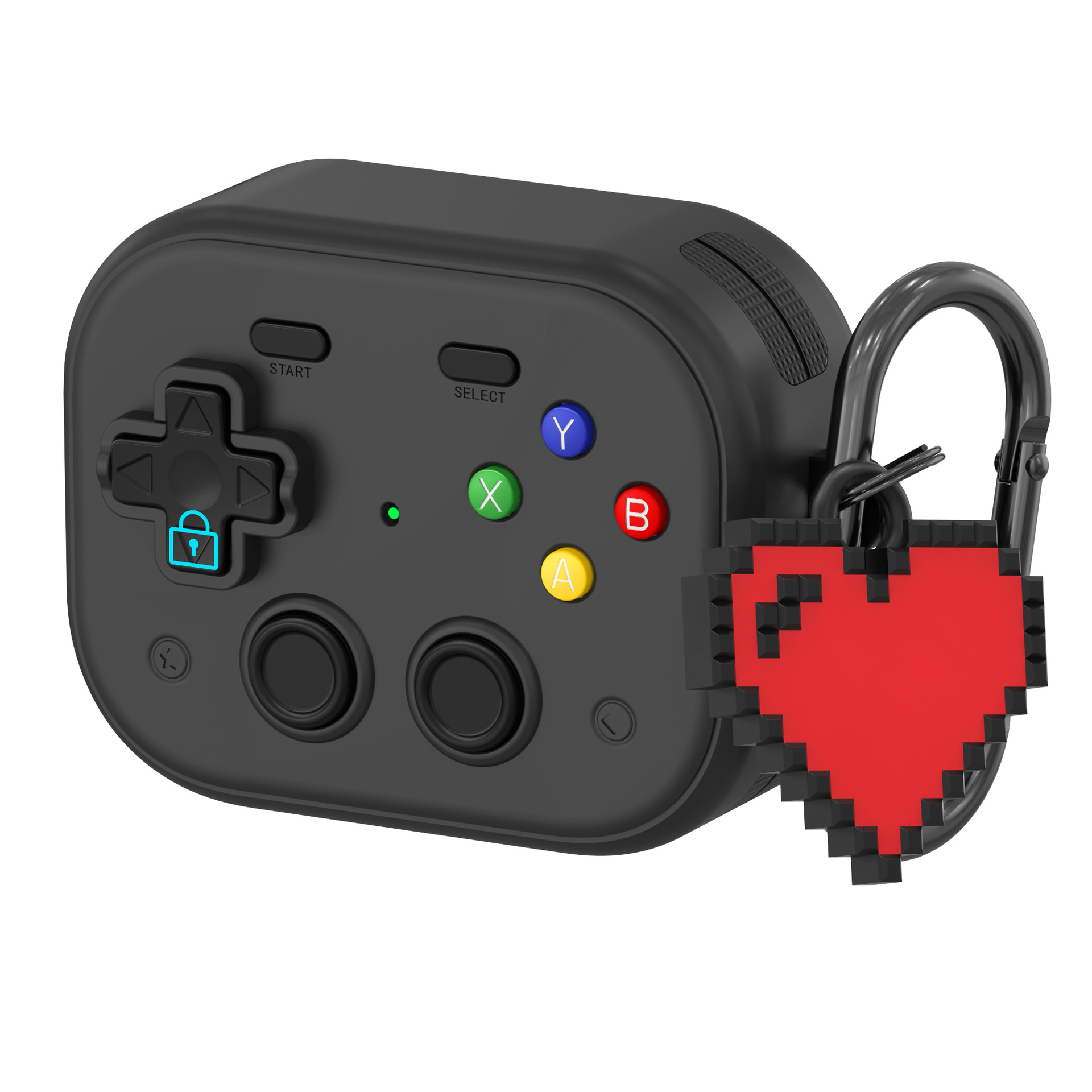 Bao Case cho Airpods Pro 3 Kiểu Máy Chơi Game Pixel Nút Nhấn 3D Có Khóa Chống Thất Lạc Rơi Tai Nghe - Hàng Chính Hãng