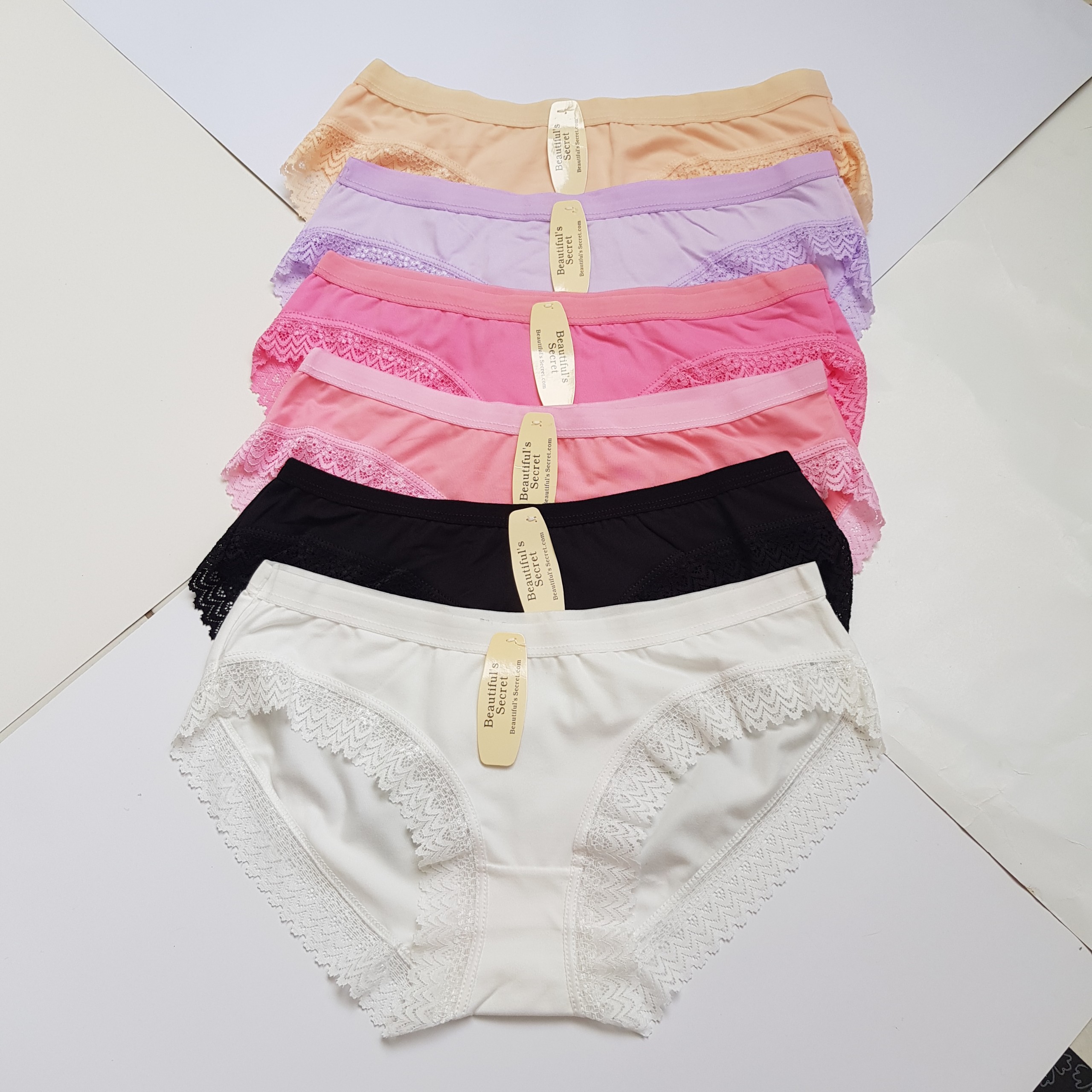 Combo 5 chiếc quần lót nữ cotton viền ren 9934 siêu xinh