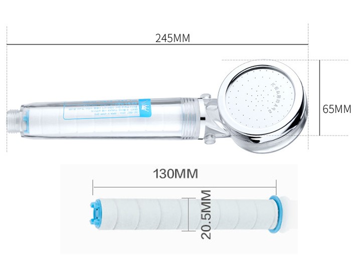 Vòi sen YC-300 tăng áp lõi lọc nước khử khuẩn Hàn Quốc - Tặng thêm 1 lõi lọc-NTH