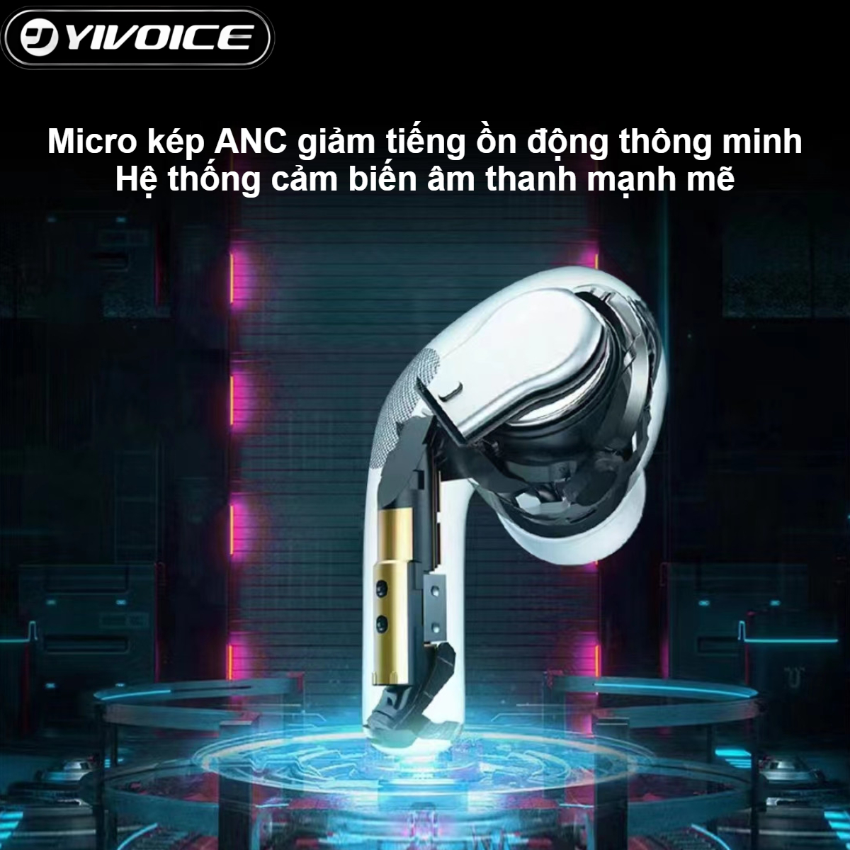 Tai nghe Bluetooth chống ồn Yivoice 08 Max (Hàng chính hãng)