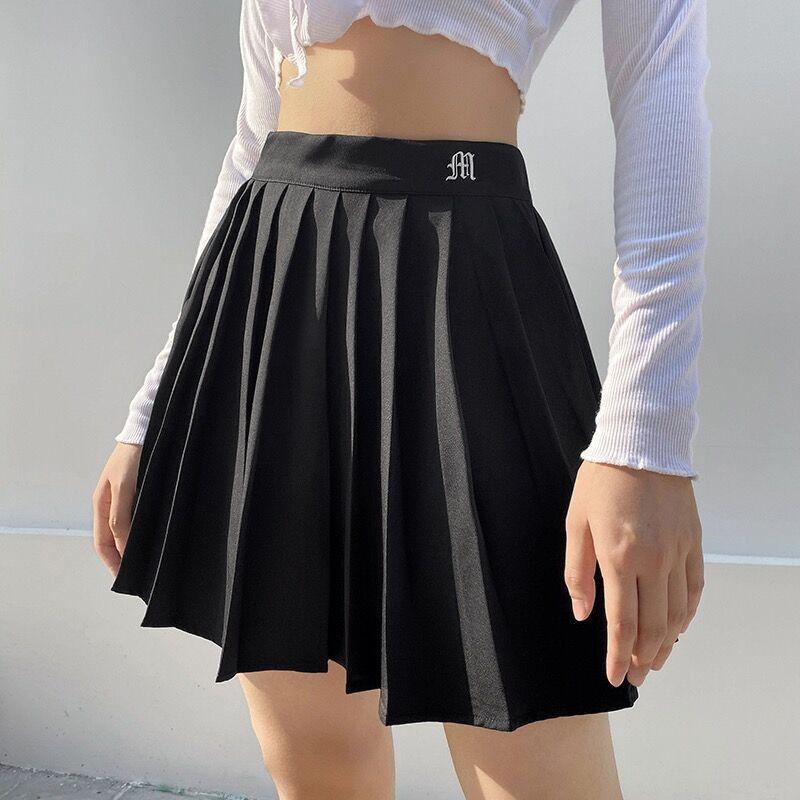 Chân váy ngắn xếp ly hai lớp phong cách CHERRY chân váy tennis xòe kiểu xếp li âu mỹ V048