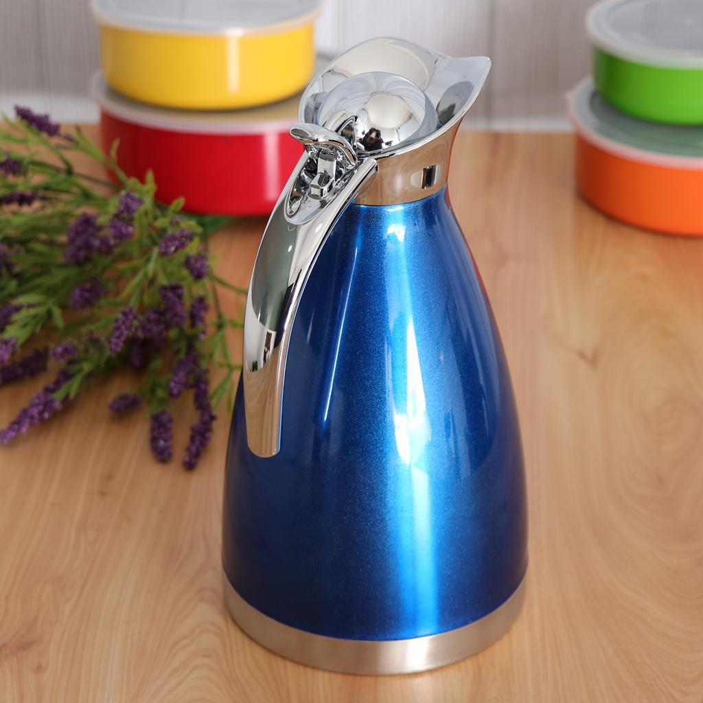Stainless Steel Double Wall Vacuum Insulated Carafe Silvery