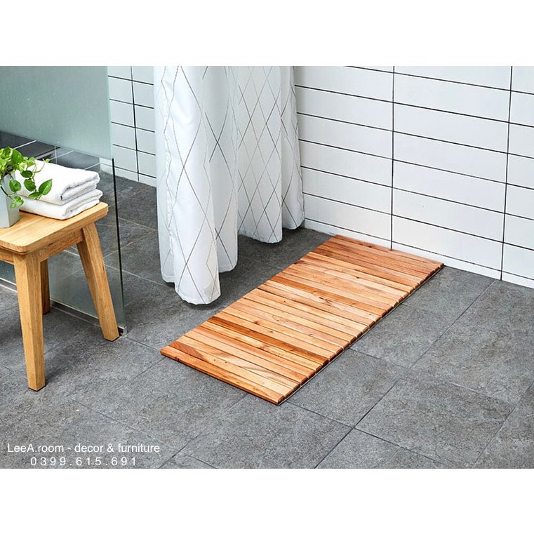 Thảm gỗ Ash/ Thảm gỗ cuộn thông minh/Tấm lót sàn phòng tắm bằng gỗ chống thấm cao cấp