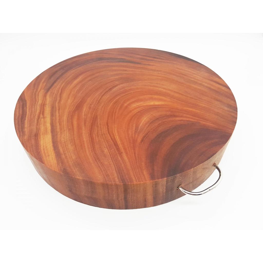 Thớt gỗ nghiến tròn Tây Bắc size 35x5cm