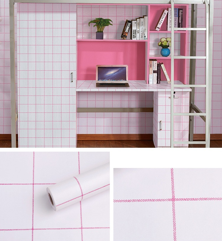 Bộ Sưu Tập 10 Mét Dài Decal Giấy Dán Tường Các Mẫu Ô Kẻ Khổ 45cm Có Keo Sẵn