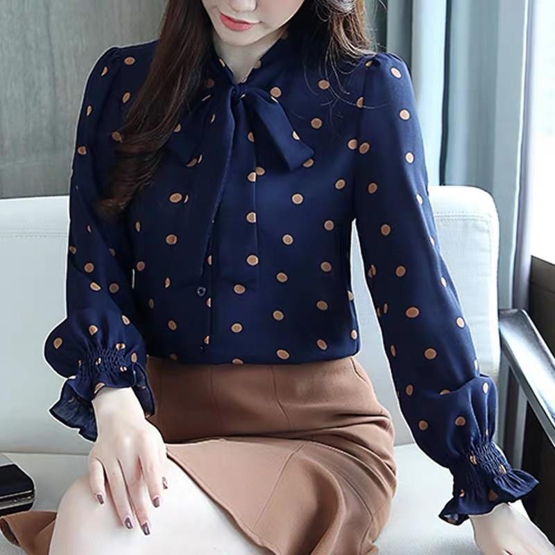 Áo sơ mi chấm bi tay dài cao cấp AG18-1120