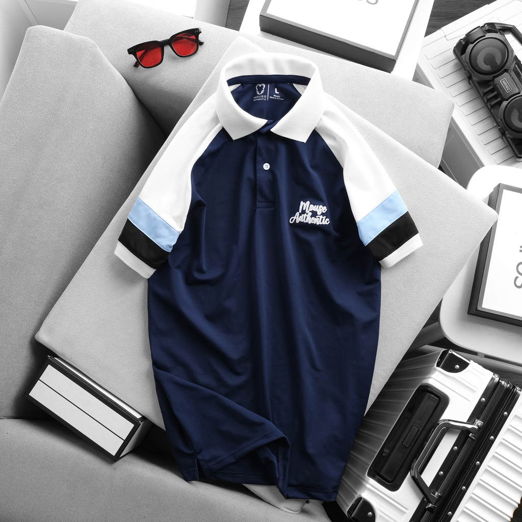 Áo Polo nam/ Áo thun nam cổ bẻ - MOUSE DBLUE - Vải cá sấu lạnh xuất khẩu - Phom chuẩn, sang trọng, chỉn chu