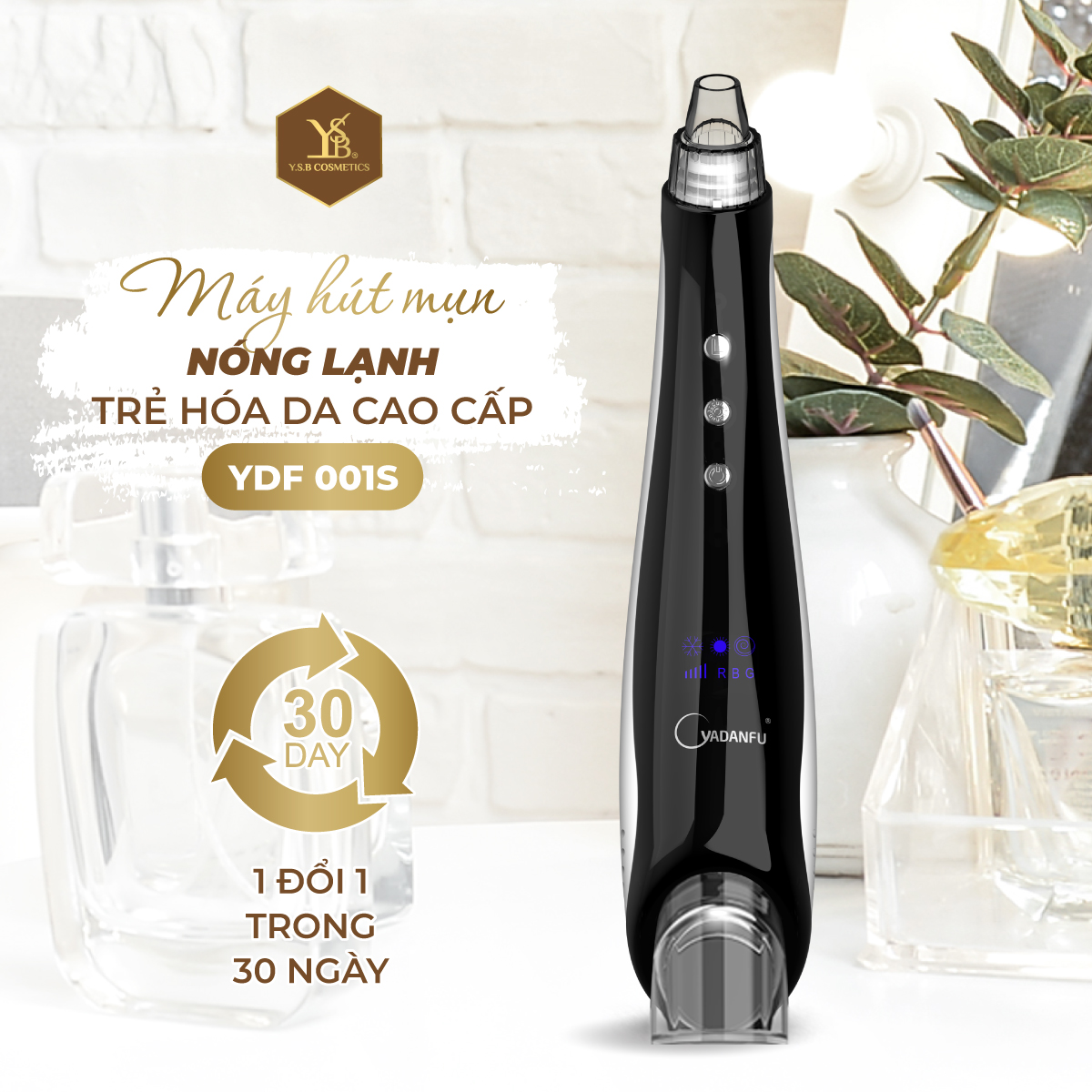 Máy hút mụn nóng lạnh trẻ hoá da cao cấp YDF 001S