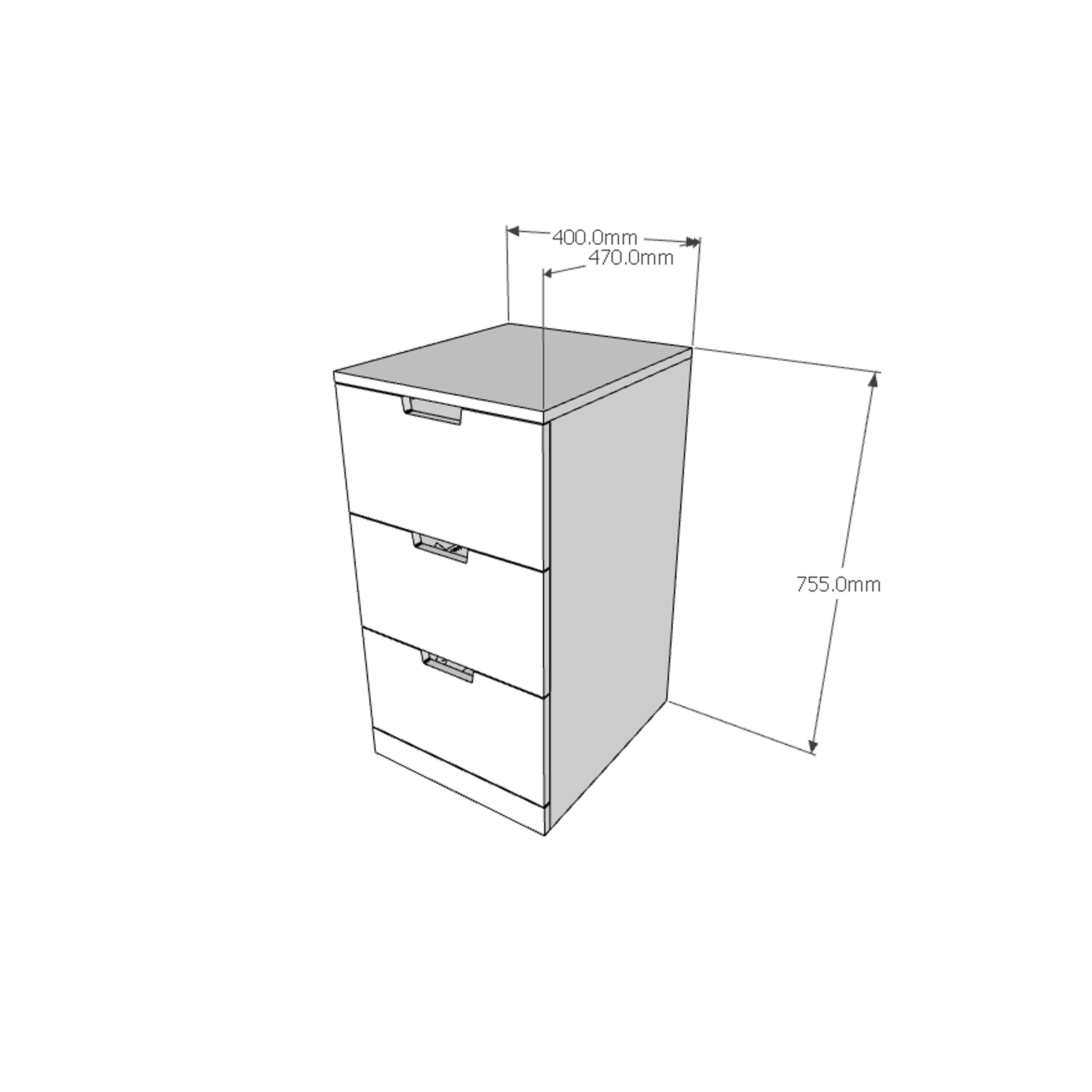[Happy Home Furniture] SCANDINA, Tủ đựng đồ 3 ngăn kéo, 40cm x 47cm x 76cm ( DxRxC), THK_102