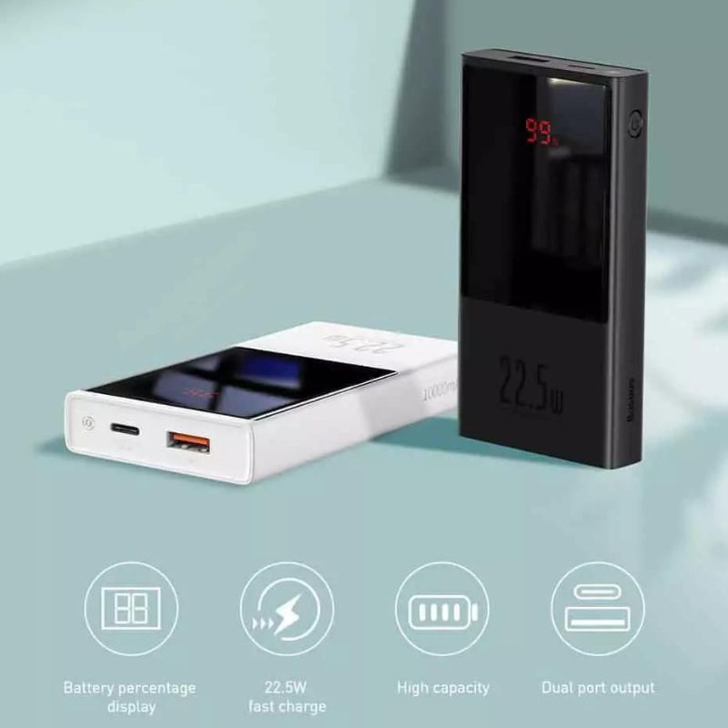Pin dự phòng sạc nhanh 22.5W Baseus Super Mini Digital Display Power Bank ( 10000mAh / 20000mAh, màn hình LED)- Hàng chính hãng