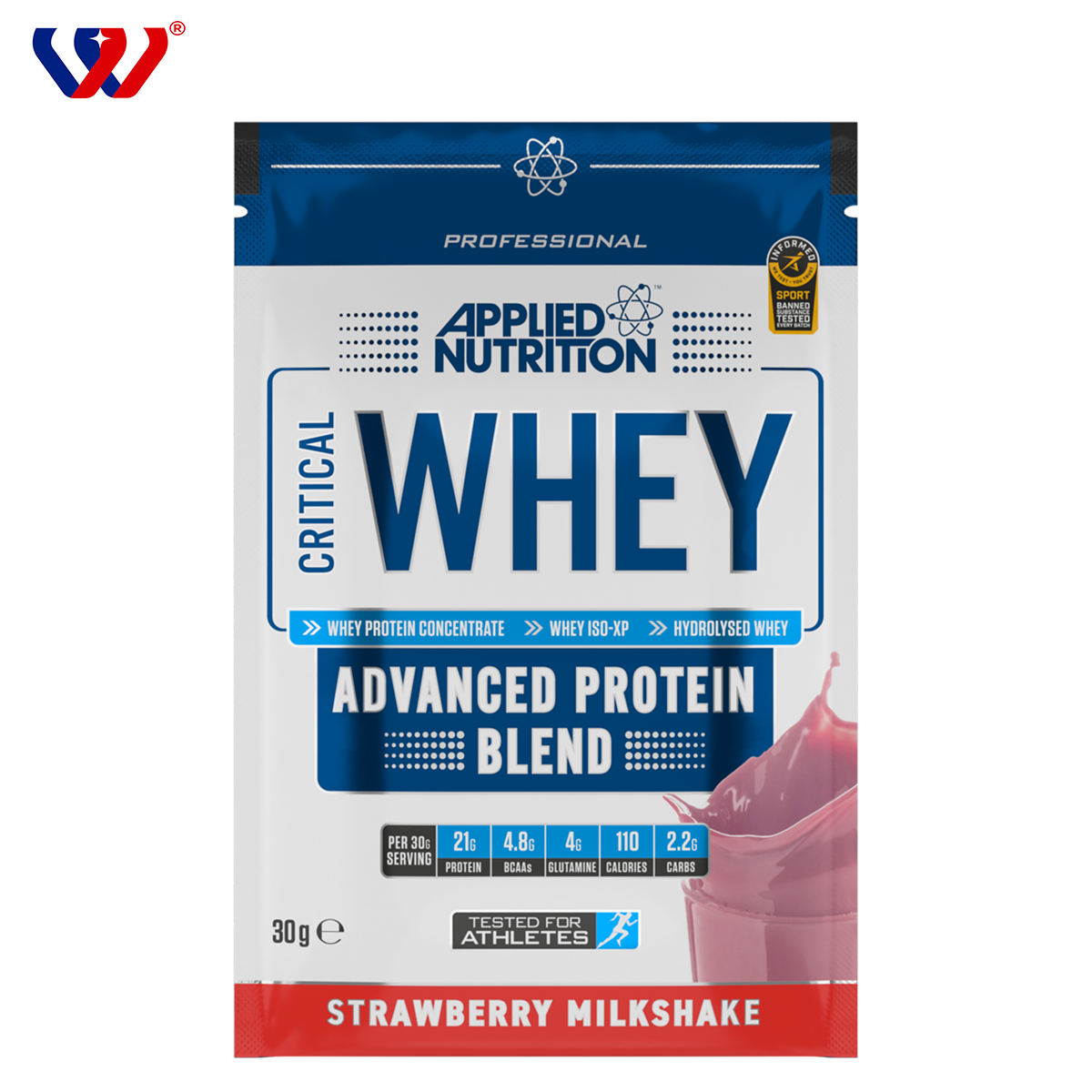 Gói bột whey Applied Nutrition Critical Whey Protein 30g, tăng cơ, giảm mỡ, tiện lợi