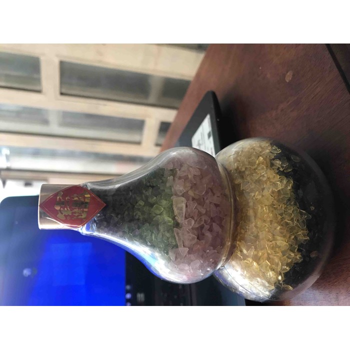 Tượng Hồ Lô phong thủy Hút Tài Thạch Anh đa sắc màu tự nhiên Anh Chị để bàn làm việc  bàn thờ Thần Tài Size vừa cao 15cm ngang 10cm ĐẸP ạ